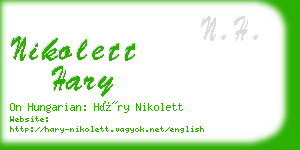 nikolett hary business card